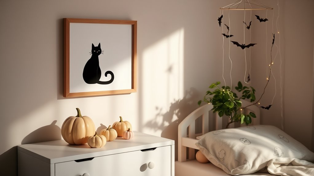 minimalist halloween bedroom decor