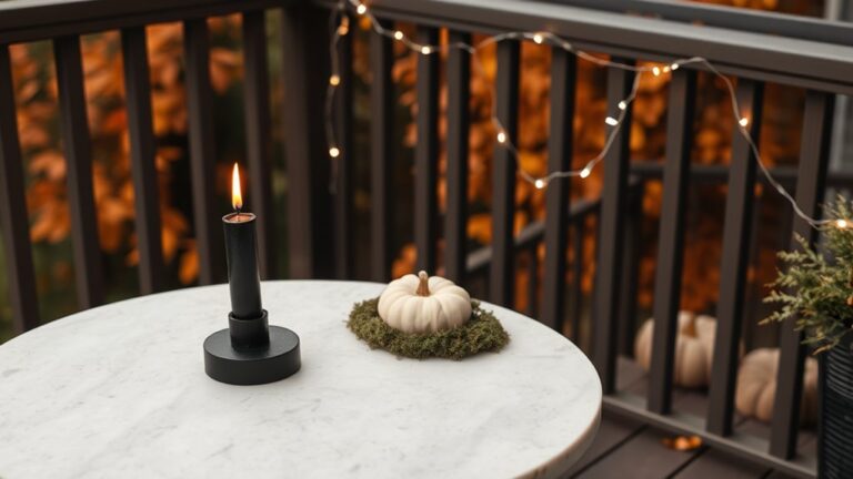 minimalist halloween deck decor