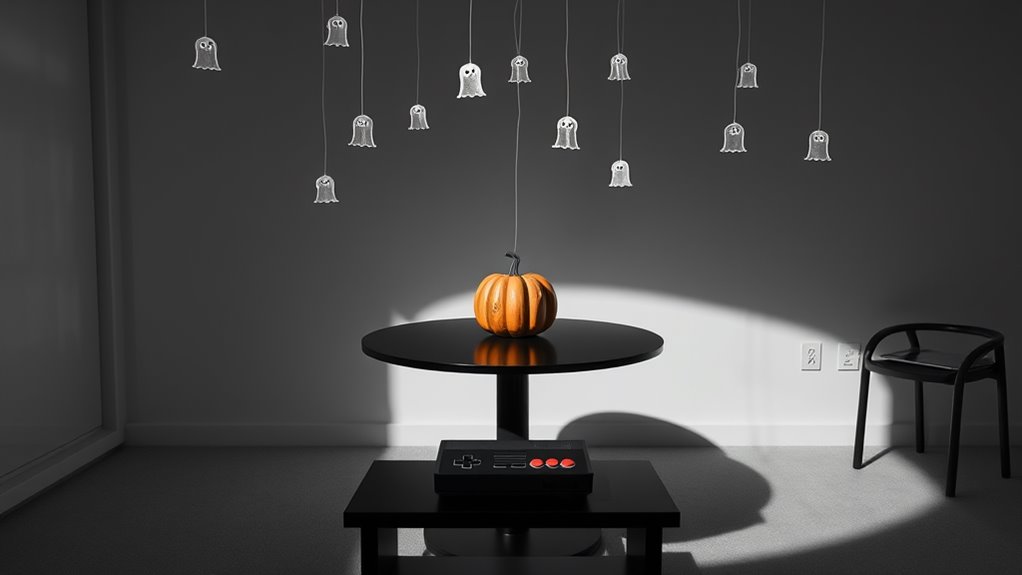 minimalist halloween game decor