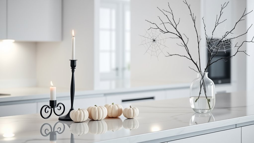 minimalist halloween kitchen decor