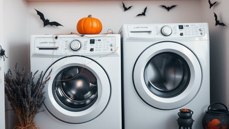 minimalist halloween laundry decor