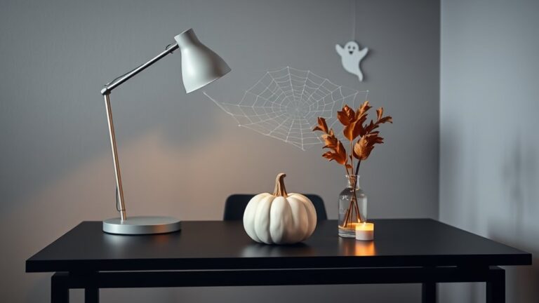 minimalist halloween office decor