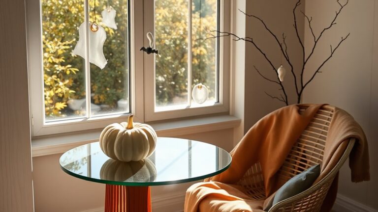 minimalist halloween sunroom decor