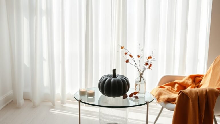 minimalist halloween sunroom decor