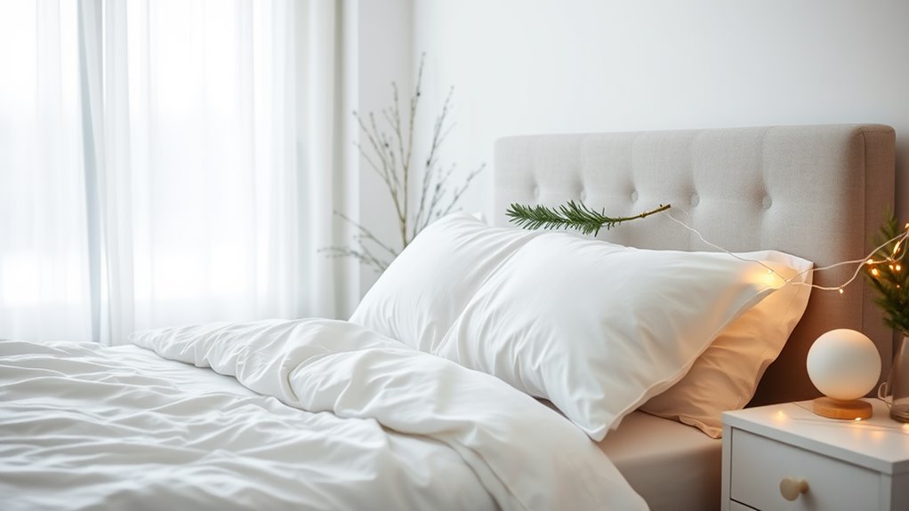 minimalist holiday bedding options