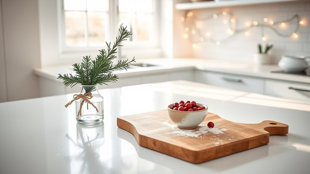 minimalist kitchen christmas decor