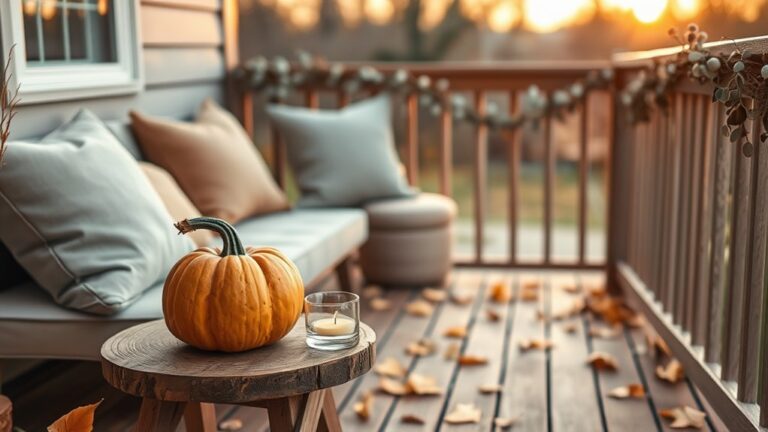 minimalist seasonal deck decor