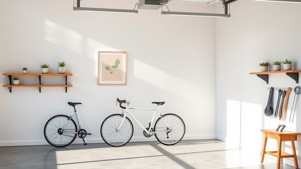 minimalist spring garage decor