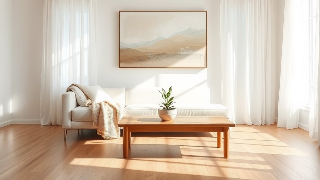 minimalist spring living room