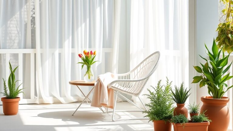 minimalist spring porch decor