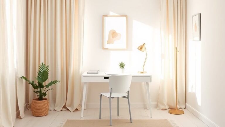 minimalist spring study decor