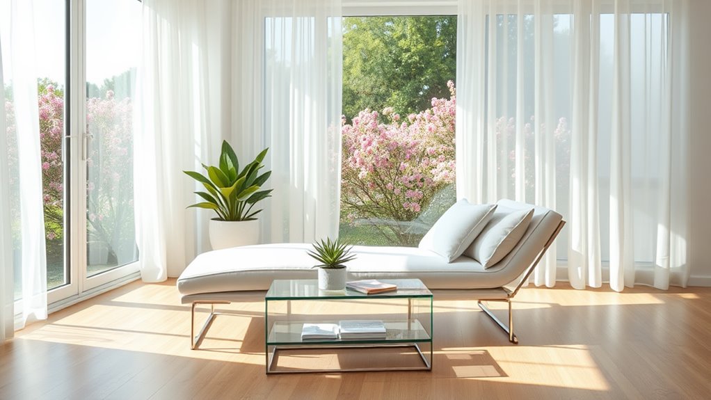 minimalist spring sunroom decor