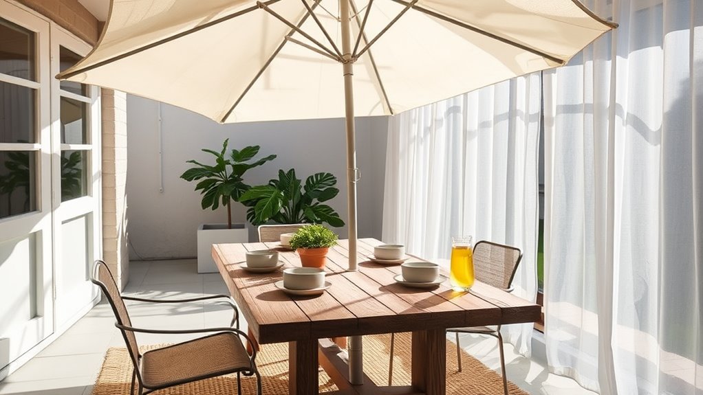 minimalist summer patio decor