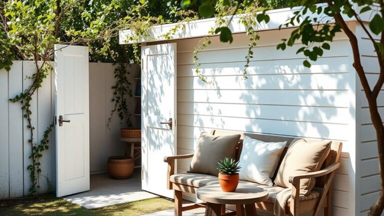 minimalist summer shed decor