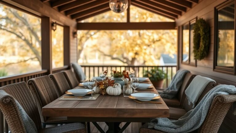 minimalist thanksgiving back porch decor