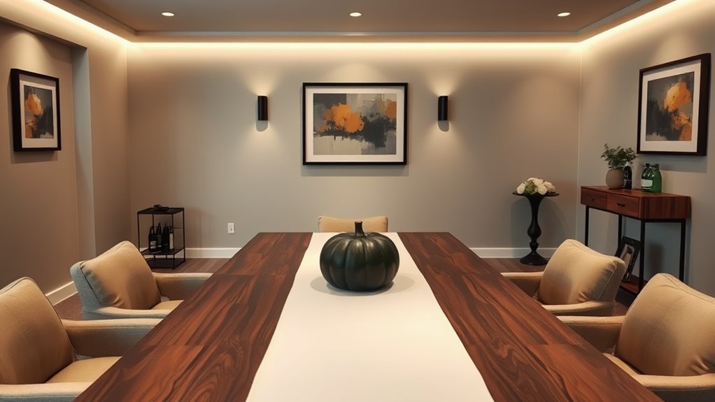 minimalist thanksgiving game room