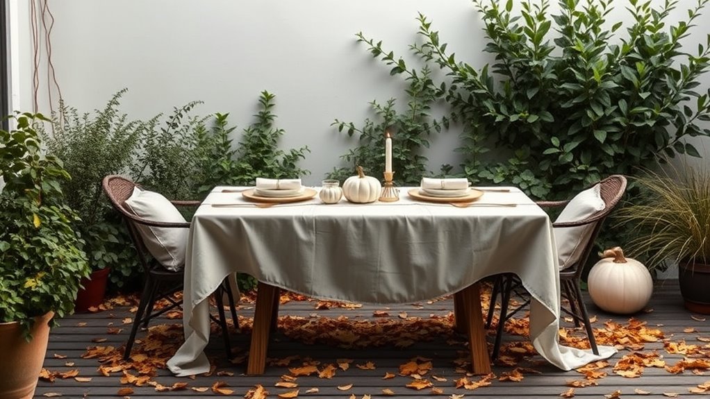 minimalist thanksgiving patio decor