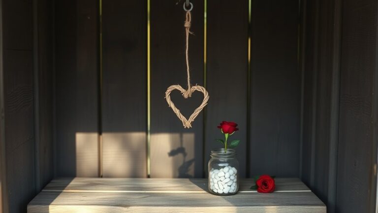 minimalist valentine shed decor