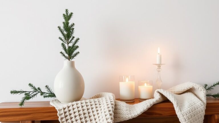 minimalist winter mantel ideas