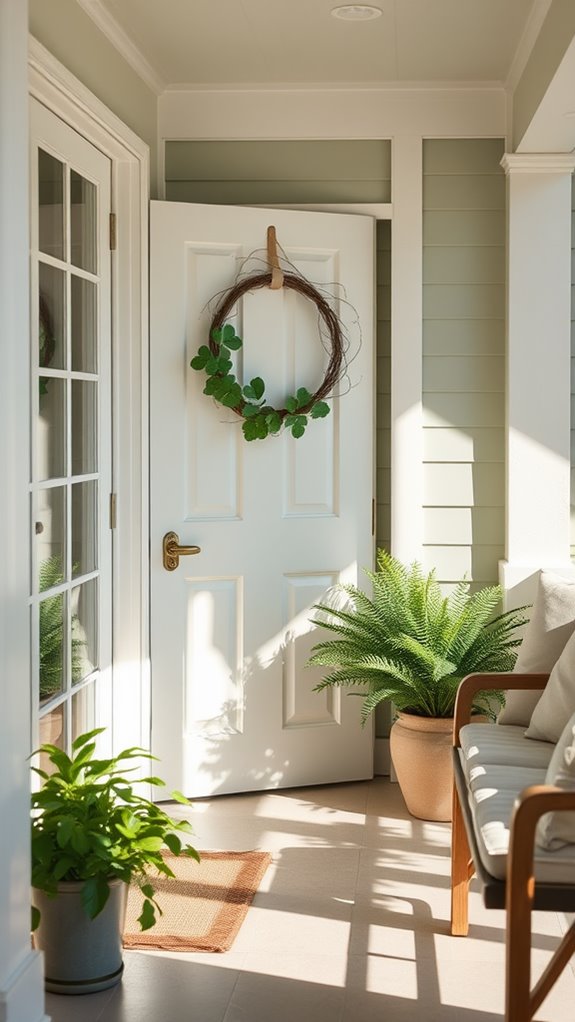 minimalist wreath focal point