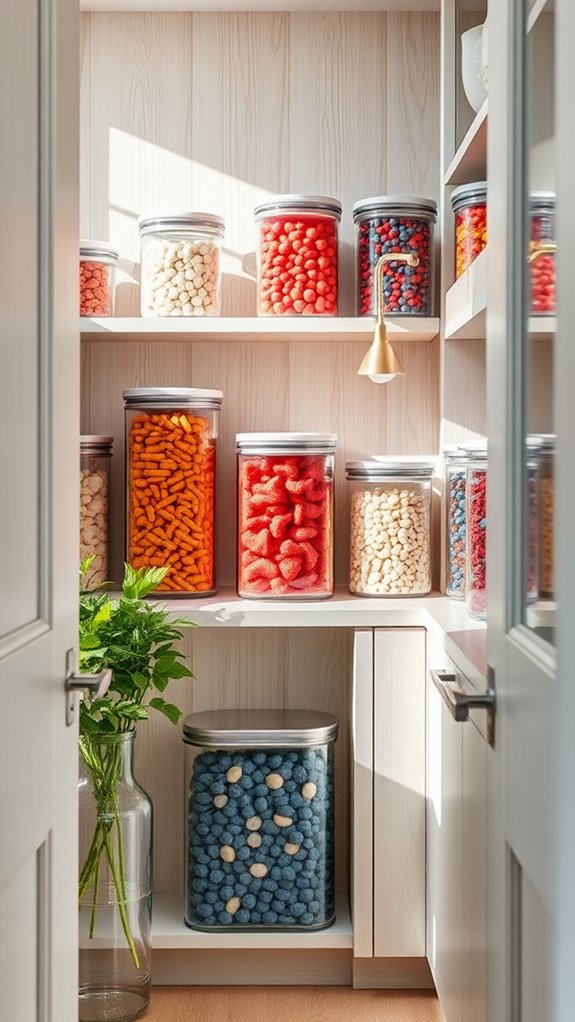 organize with transparent bins