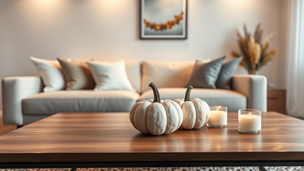 pumpkin themed decorative touches