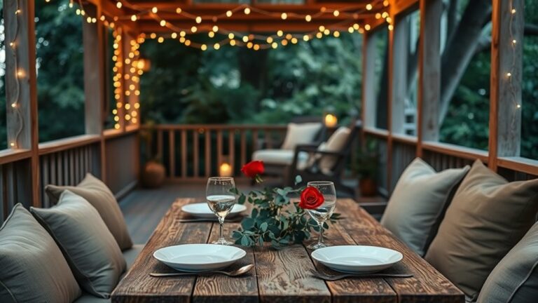 romantic minimalist back porch decor