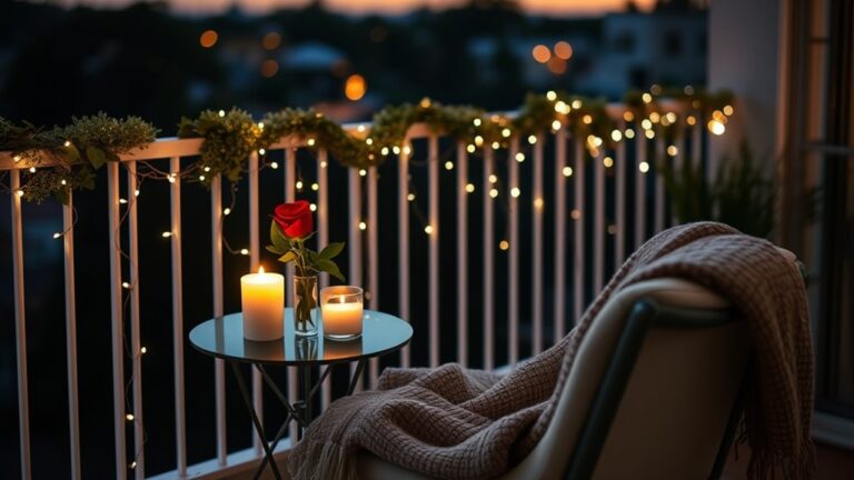 romantic minimalist balcony decor