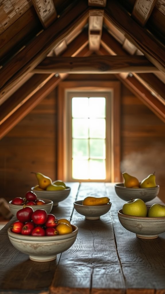 rustic bowls with fruit