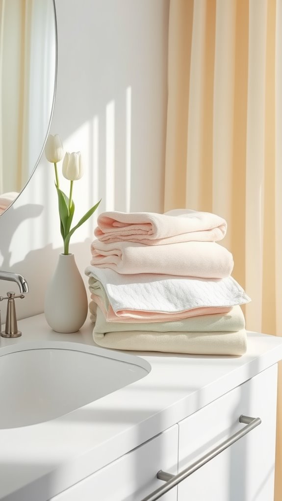 seasonal colored clean linens