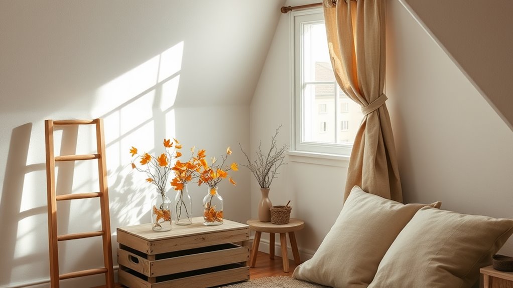 seasonal minimalist attic decor