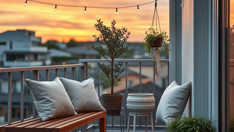 seasonal minimalist balcony decor