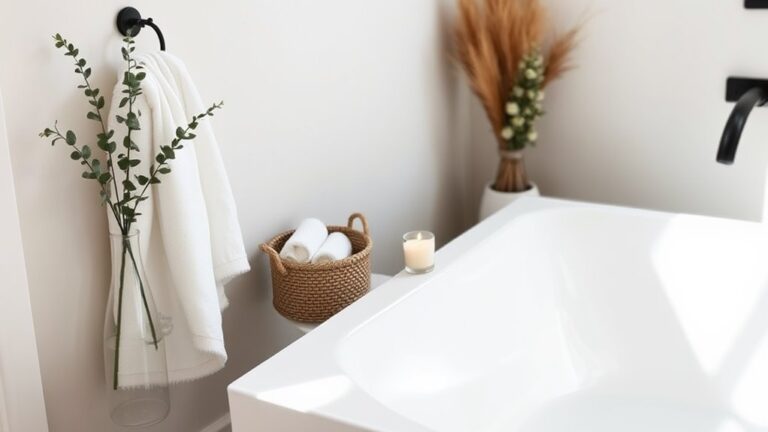 seasonal minimalist bathroom decor