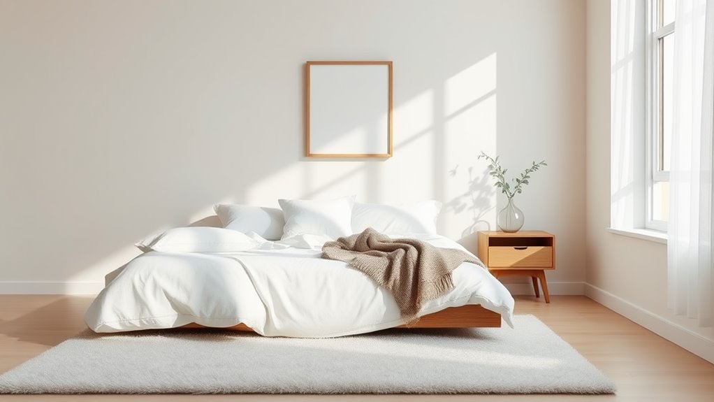 seasonal minimalist bedroom decor