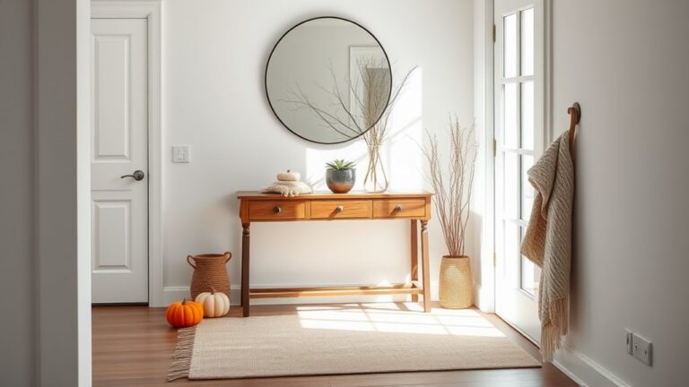 seasonal minimalist entryway decor