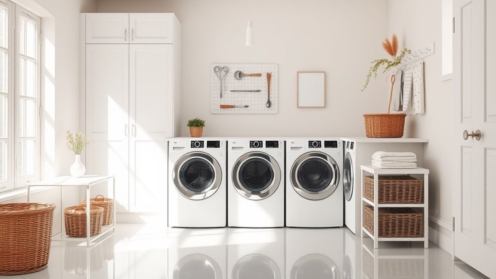 seasonal minimalist laundry decor