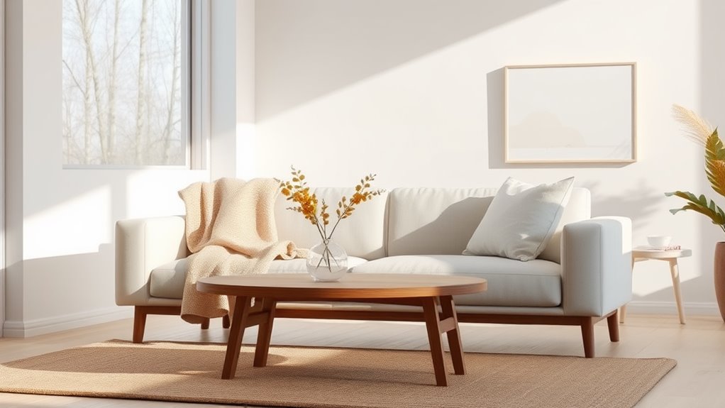 seasonal minimalist living room refresh