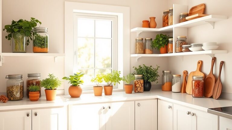 seasonal minimalist pantry decor