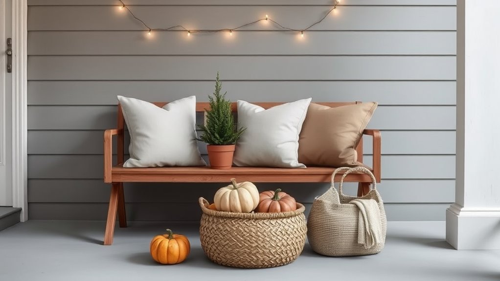 seasonal minimalist porch decor