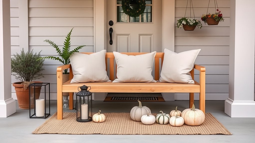 seasonal minimalist porch decor