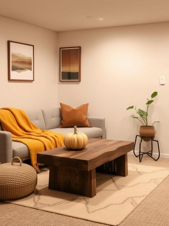 selecting fall basement decor