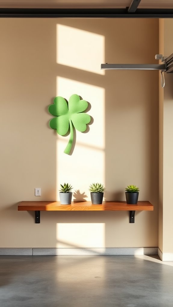 shamrock themed wall decoration idea