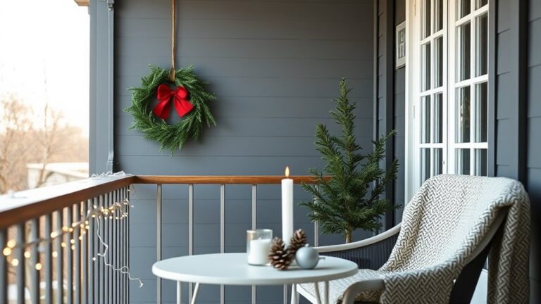 simple christmas balcony decor