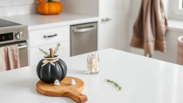 simple halloween kitchen decor