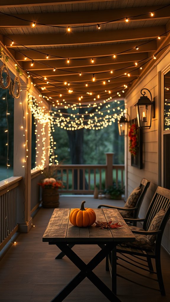 softly glowing decorative lights