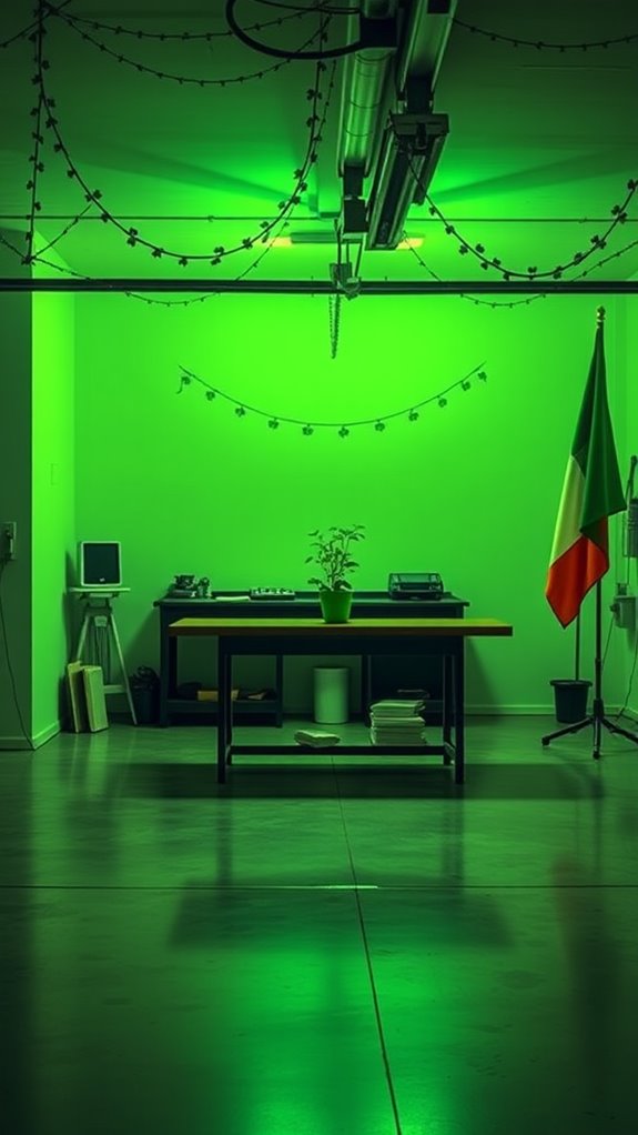 softly illuminated green hue