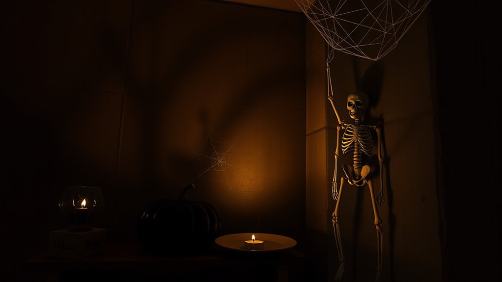 spooky minimalist basement decor