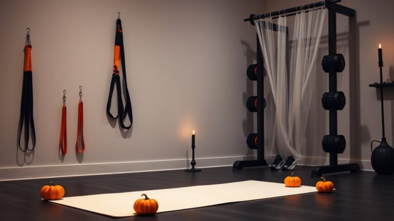 spooky minimalist gym decor