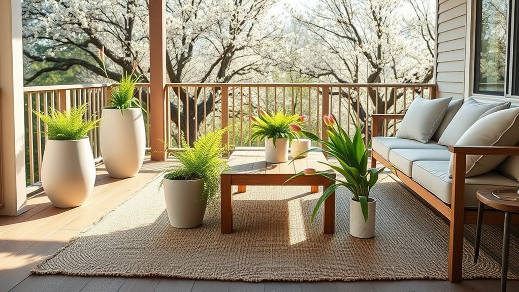 spring deck minimalist decor