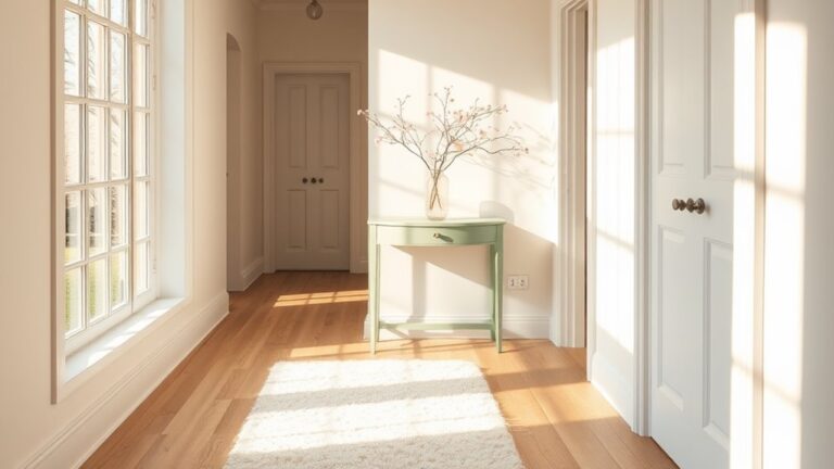spring minimalist hallway decor